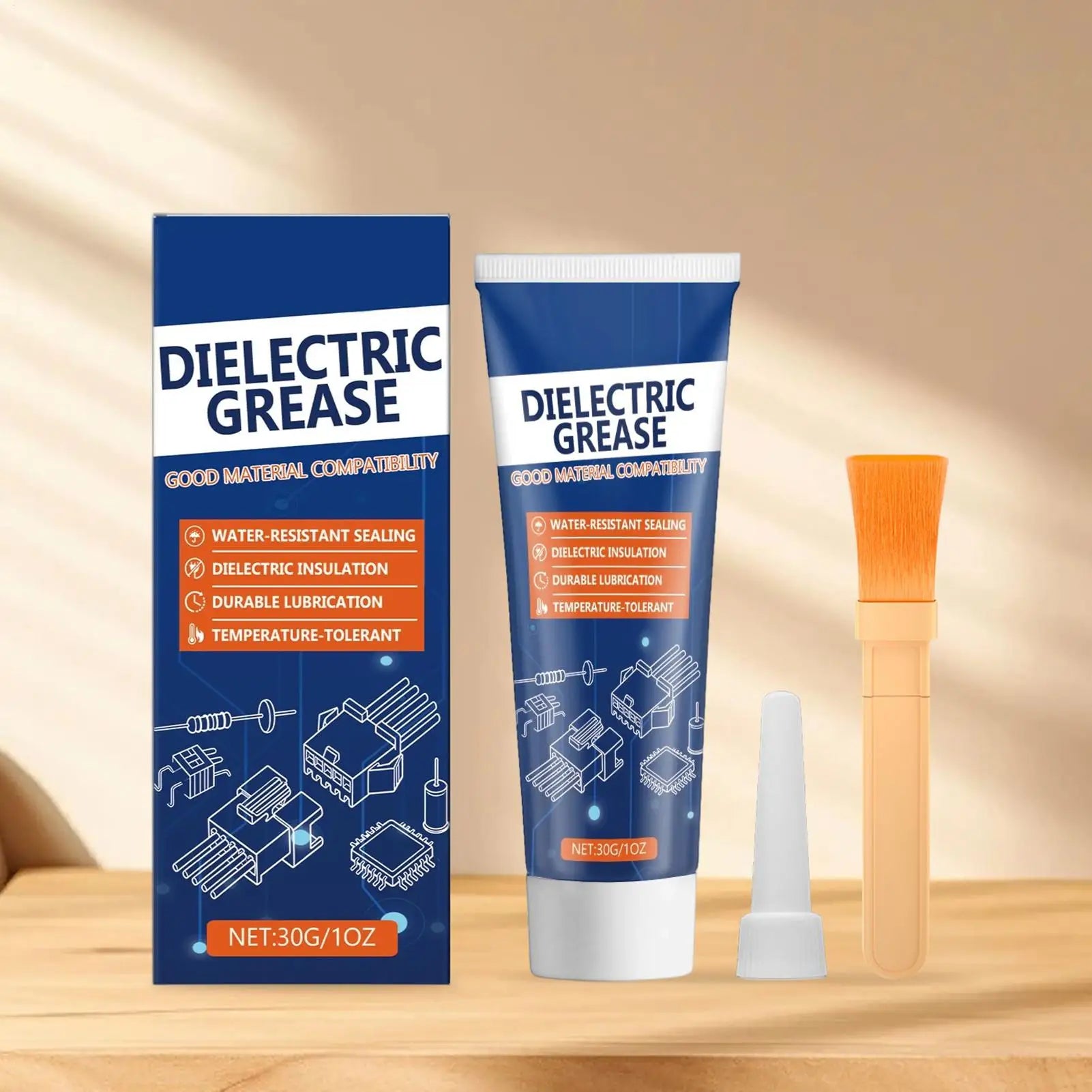 Dielectric Grease High Performance Automotive Lubricant With Brush Automotive Solutions Dielectric Silicone Grease for RV Truck Qme