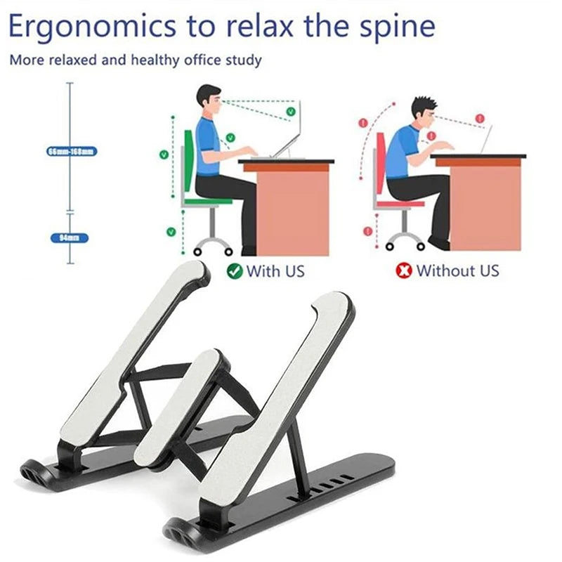 1pc Adjustable Tablet PC Stand Tablet Holder Laptop Cooling Stand Foldable Stand. Qme