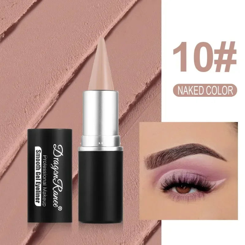 Creamy Texture Eyeliner Black Red Matte Easy Coloring Sweatproof High Pigment Eyeliner Pencil Daily Makeup Accessories for Women Qme 10 NAKED COLOR