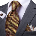 Men's Tie Pocket Square Colorful Striped Business Collection Formal Qme DPT-LDSN0010