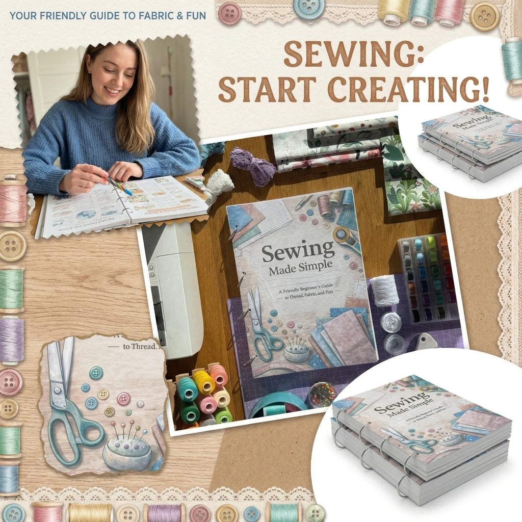 Sewing for Beginners - A User-Friendly Guide Book Adults Basic Hand Embroidery Stitches Step-By-Step Tutorials Sperical Gift Qme