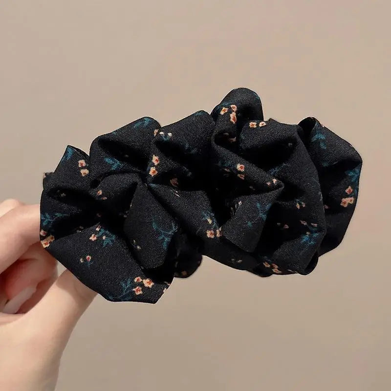 Large Polka Dot Satin Ruffled Hair Claw Clip Strong Non Slip Hold Qme A3