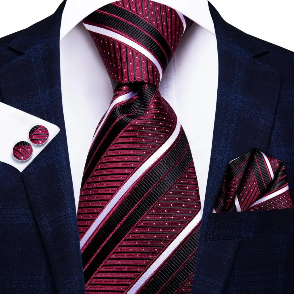 Mens Tie Red Wine Burgundy Paisley Wedding Floral Maroon Necktie Men Qme C-3351