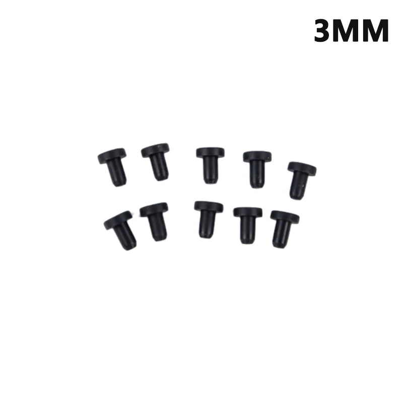 10Pcs Solid Rubber Hole Caps 3-12mm High Temperature Resistance Seal Hole Plugs Qme 3mm