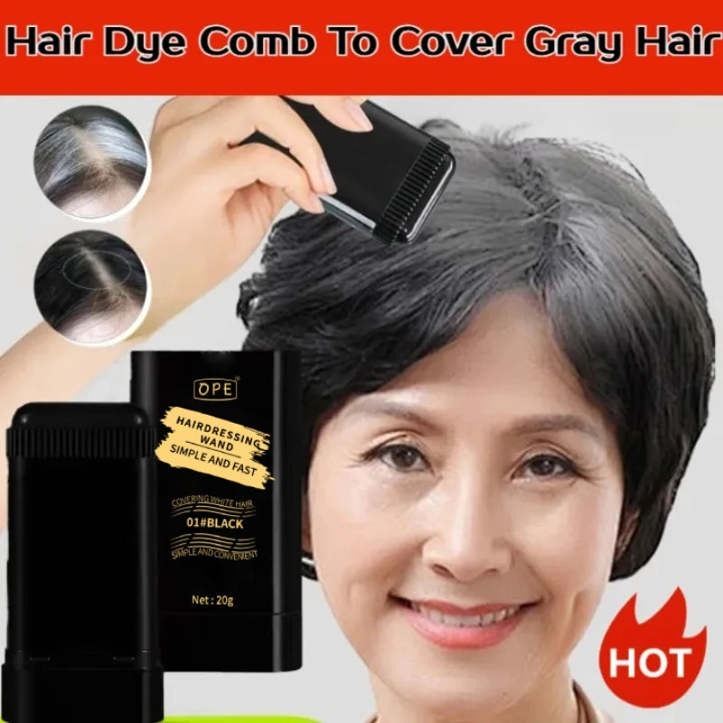 Hide Gray Hair Seconds OPE Quick Dye Comb Waterproof Suitable All Qme