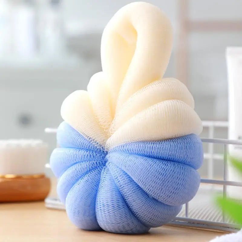 Pumpkin-Shaped Bath Ball - Two-Tone, Soft & Foaming Bath Sponge for Gentle Cleansing Qme A4