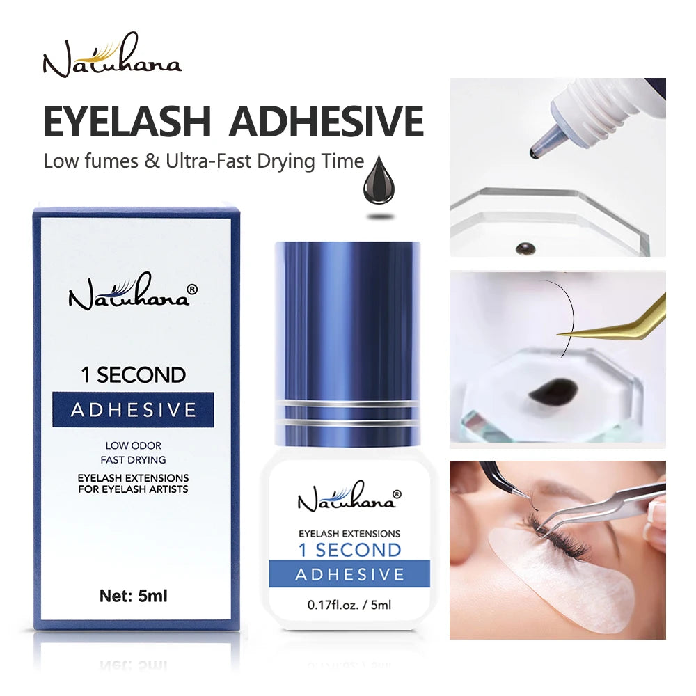 NATUHANA Floral Scent Lashes Glue Tulip Adhesive Eyelash 1s Second Qme