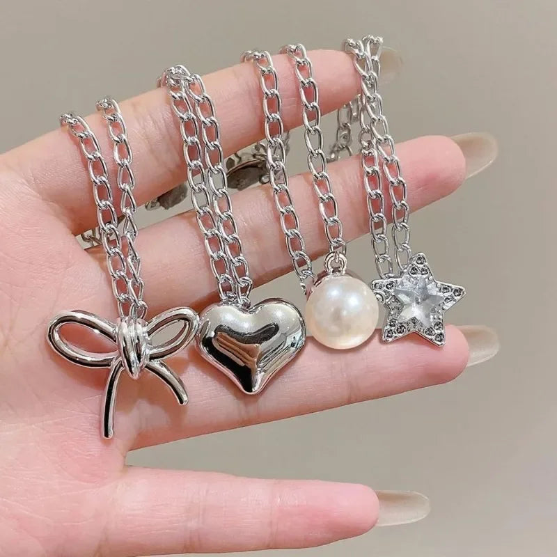 Multi Layer Tassel Chain Jeans Pants Cuff Clips Bow Star Pearl Decor Brooch Pins Adjustable Pant Leg Cuff Fixing Buckle Qme