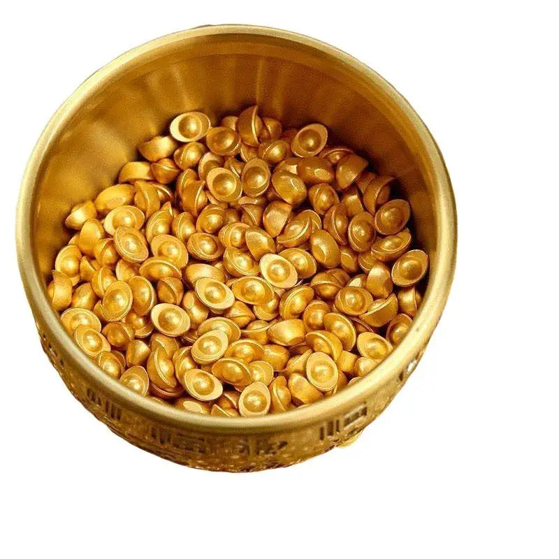 100/200PCS Gold Mini Gold Dollars Attract Wealth Luck Charms Miniature Gold Ingots Handicrafts Props DIY Qme