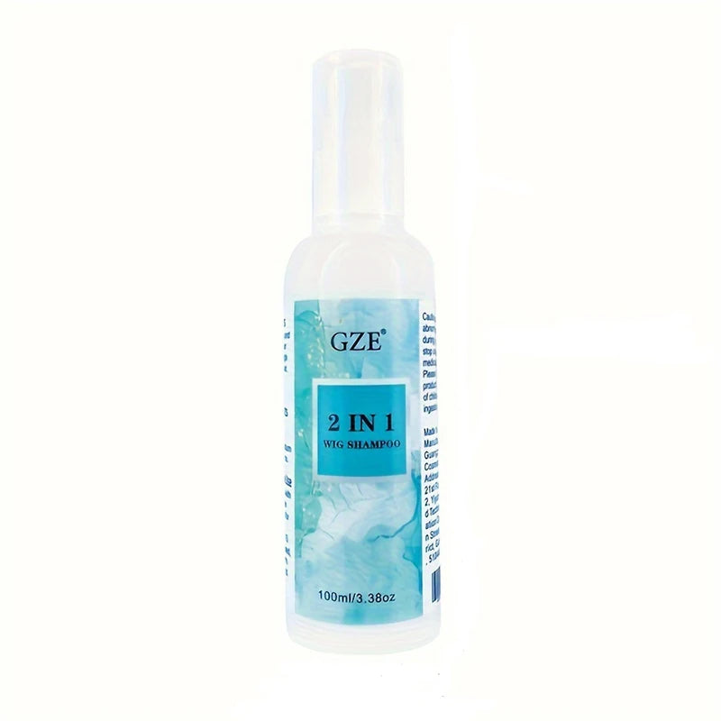 GZE 2 IN 1 Wig Shampoo For Synthetic Hair Soak & Rinse, Deep Cleansing, Revitalizes, Moisturizes Qme