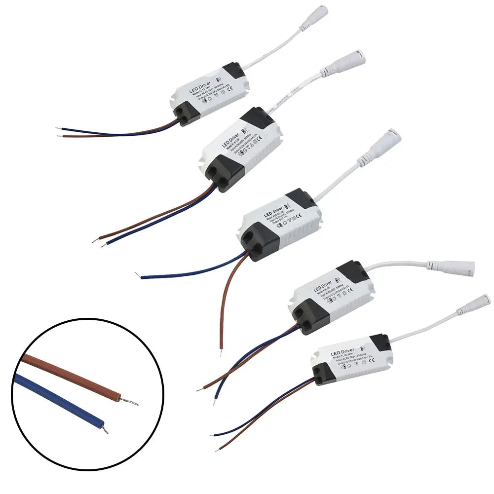 LED Panel Driver Constant Current 3W 6W 12W 18W 24W DC LED Power Supply Plastic AC 90-265V Home Improvement Qme