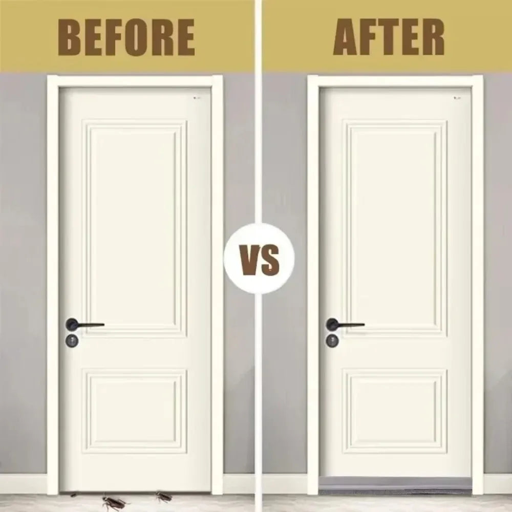 3/2/1M Door Sealing Strip Self-adhesive Door Bottom Gap Filling Insect Proof Brush Strip Windproof Soundproof Door Stopper Strip Qme