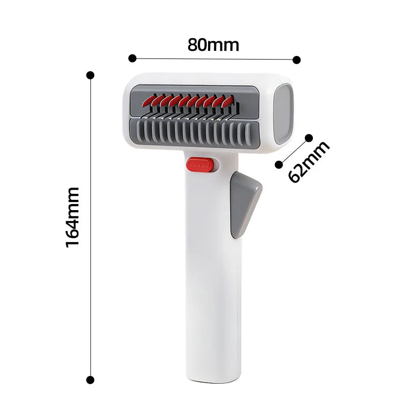 Dual-function Pet Grooming Comb Painless Hair Removal Knot Opening Qme WHITE