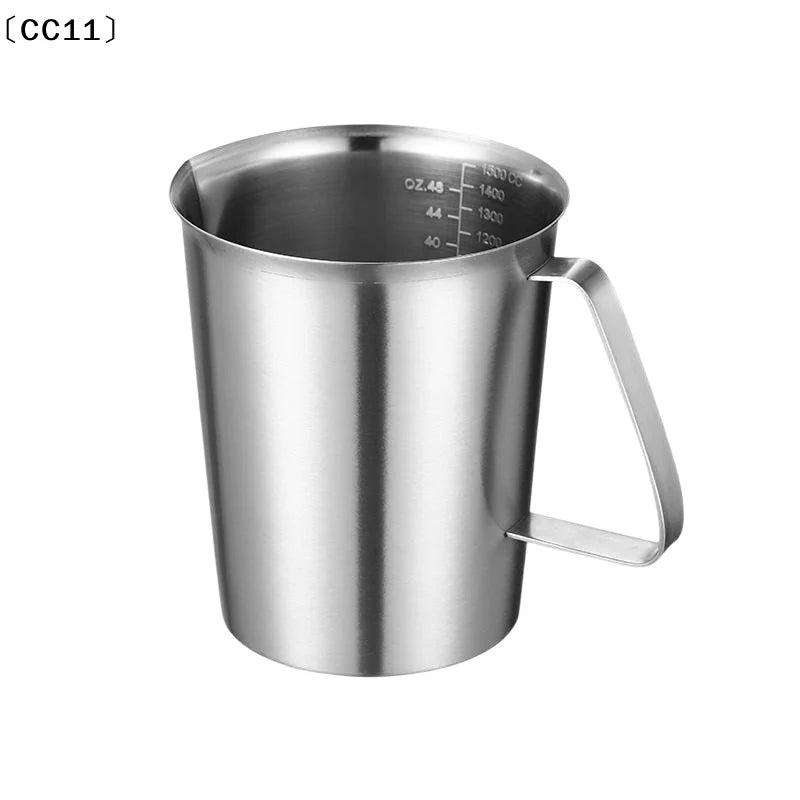 500 700 Stainless Steel Measuring Cup Graduations Large Mouth Coffee Qme