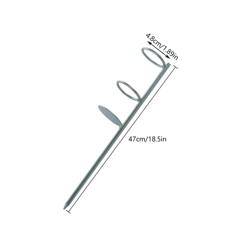 30 37 Double Rings Single Fork Fishing Rod Holder Bank Ground Bracket Qme L
