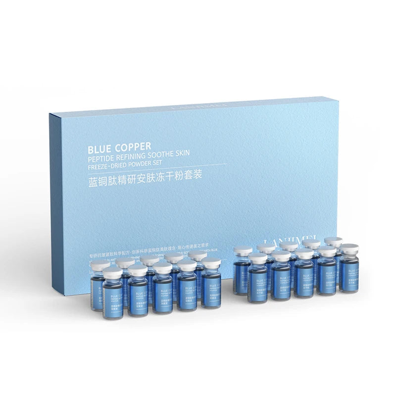 Blue Copper Peptide Freeze-dried Powder Firms Brightens Lifts Skin Qme 30mgX10 and 3mlX10