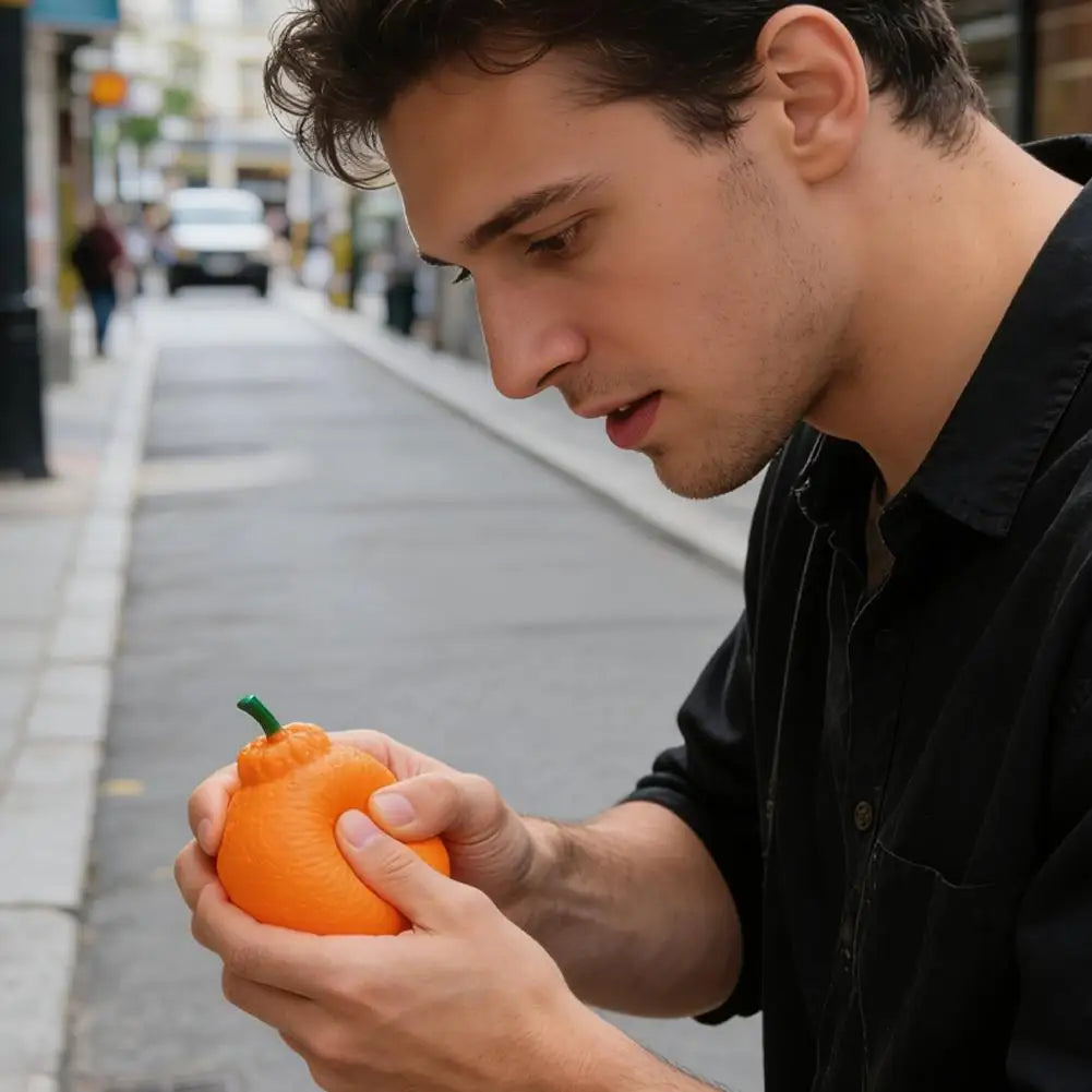 Stress Relief Soft Simulation Orange Fruit Slow Rising Squeeze Toy Qme