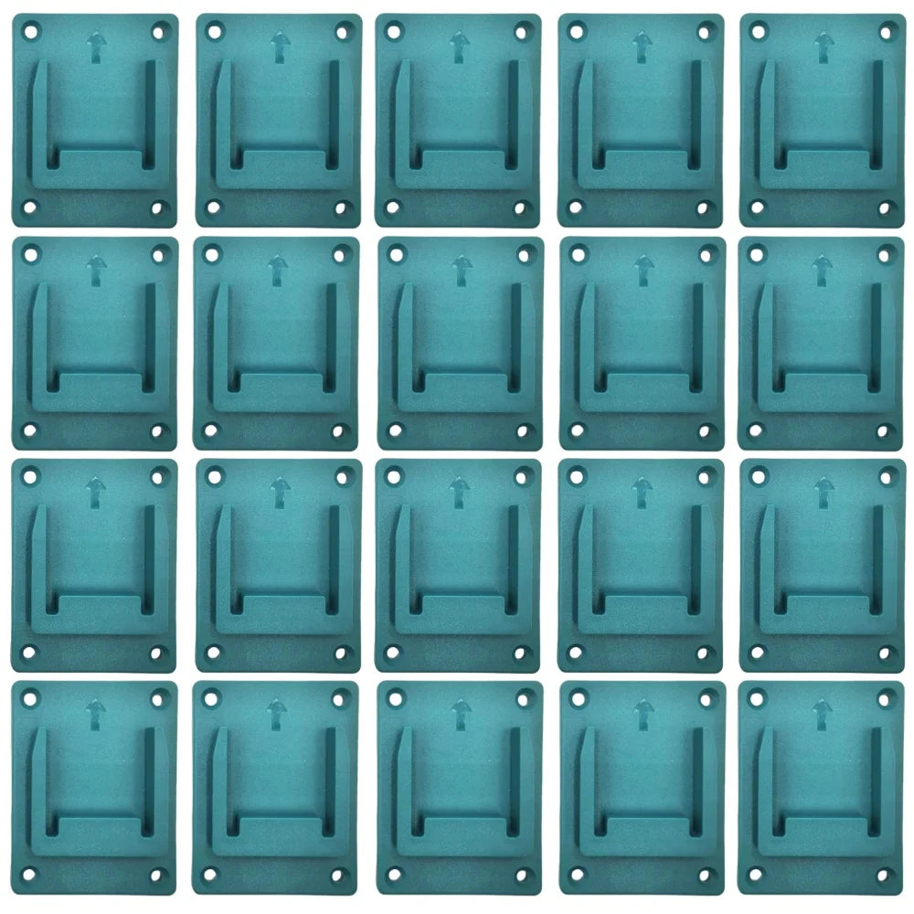 Wall Mount Drill Tool Storage Bracket For Makita For Bosch 14.4V/18V Li-ion Battery Tool Machine Fix Device Hang Display Stand Qme 20pcs Blue