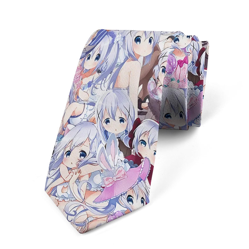 Anime Cartoon Printing Men's Tie Unisex Casual Creative Novelty Qme style4
