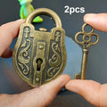 Vintage Alloy 1pc Puzzle Lock With Key - Antique Padlock Brain Teaser Magic Trick， Metal Trick Lock For General Entertainment Qme 2pcs