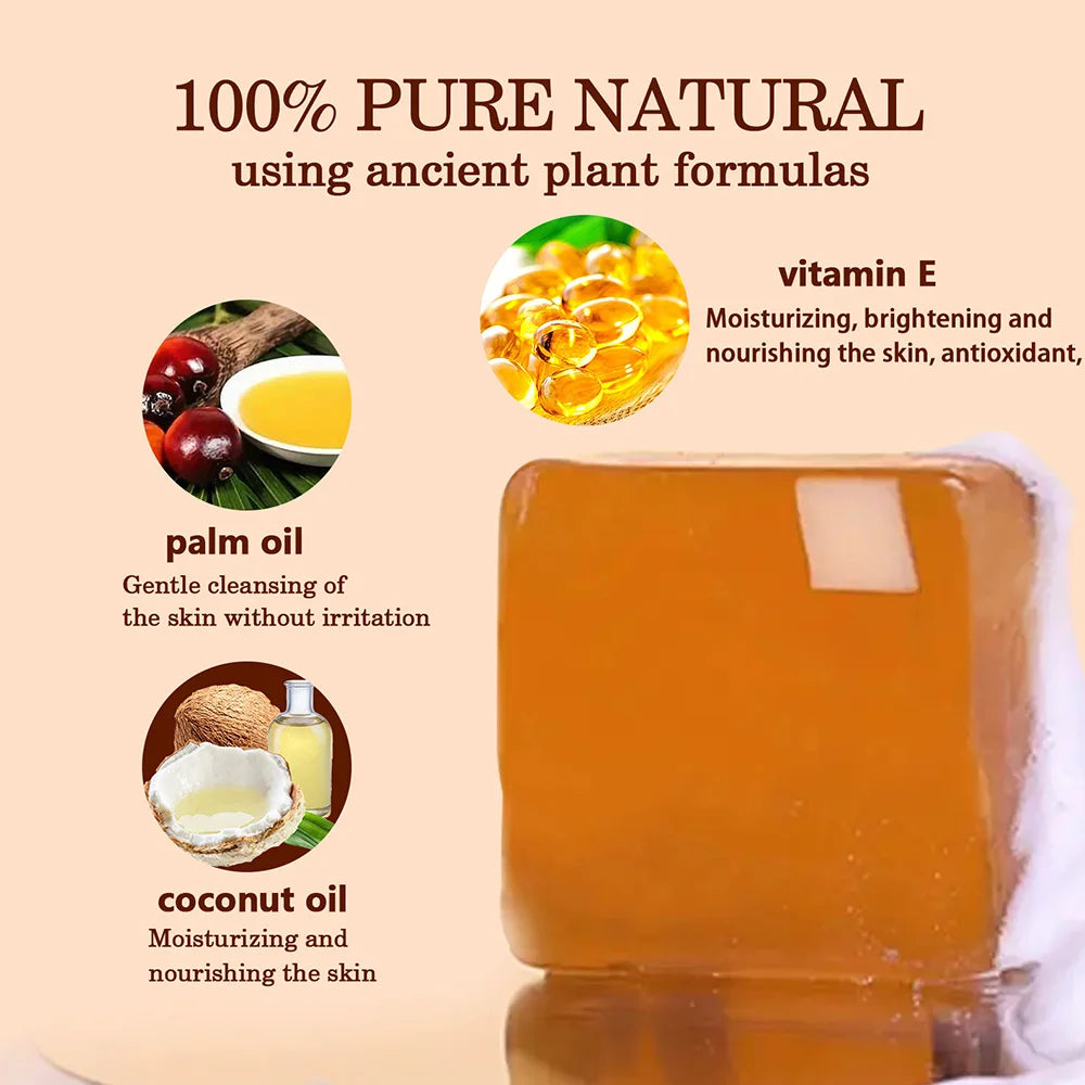 African Black Soap Acne Treatment Deep Cleaning Exfoliate Facial Moisturizing Skin Smoothing Face Soap for Skin Care Qme
