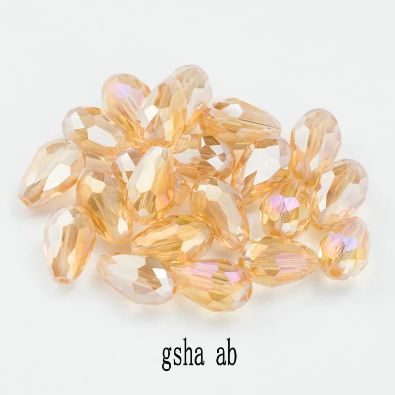 6x8MM 70PCS Faceted Austria Waterdrop Crystal Beads for Jewelry Making Teardrop Glass Beads DIY Bracelet Earring Supplies Qme 10-70PCs