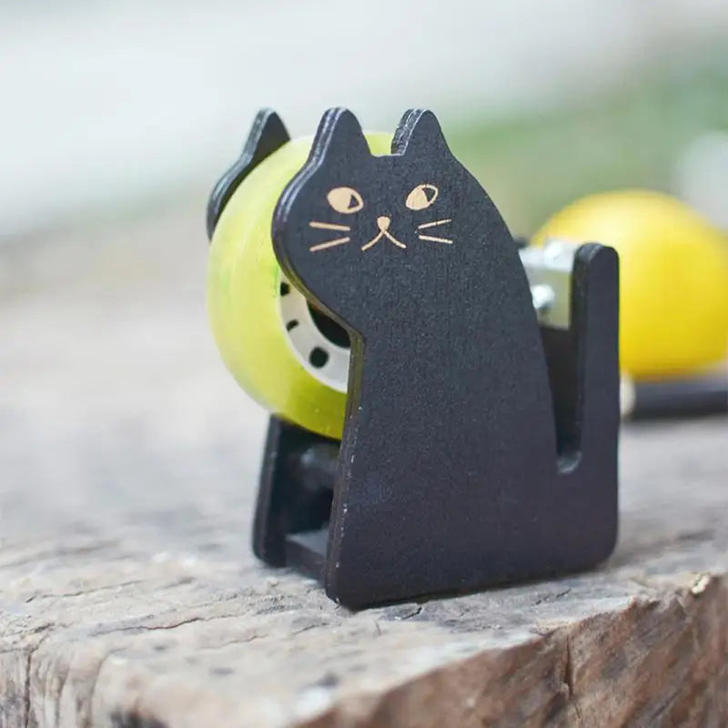 Wooden Tape Cutter Creative Animal Shape Squirrel Whale Design Office Qme B
