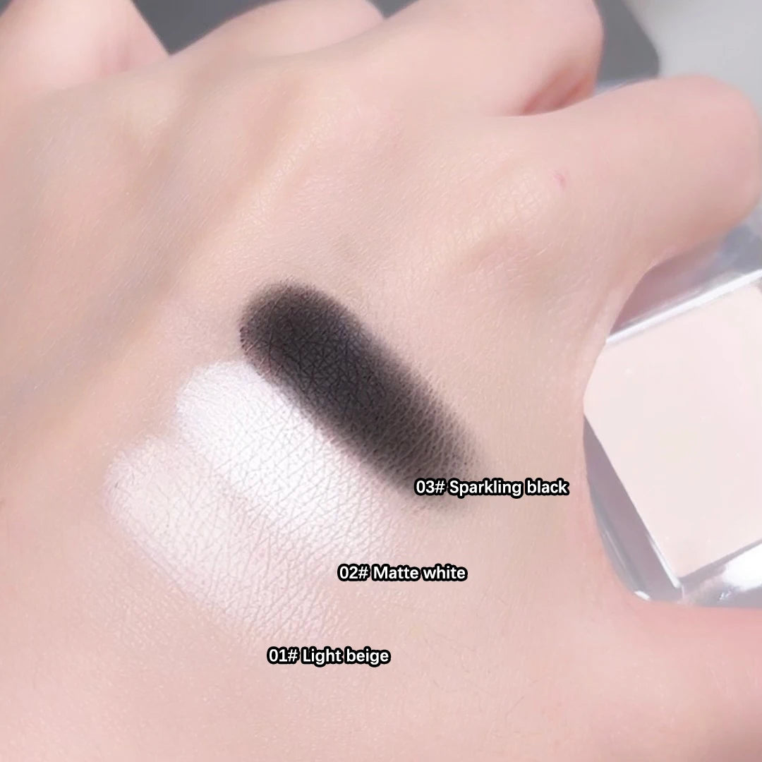 Long-lasting Matte White Smoky Black Eyeshadow Palette Delicate Qme
