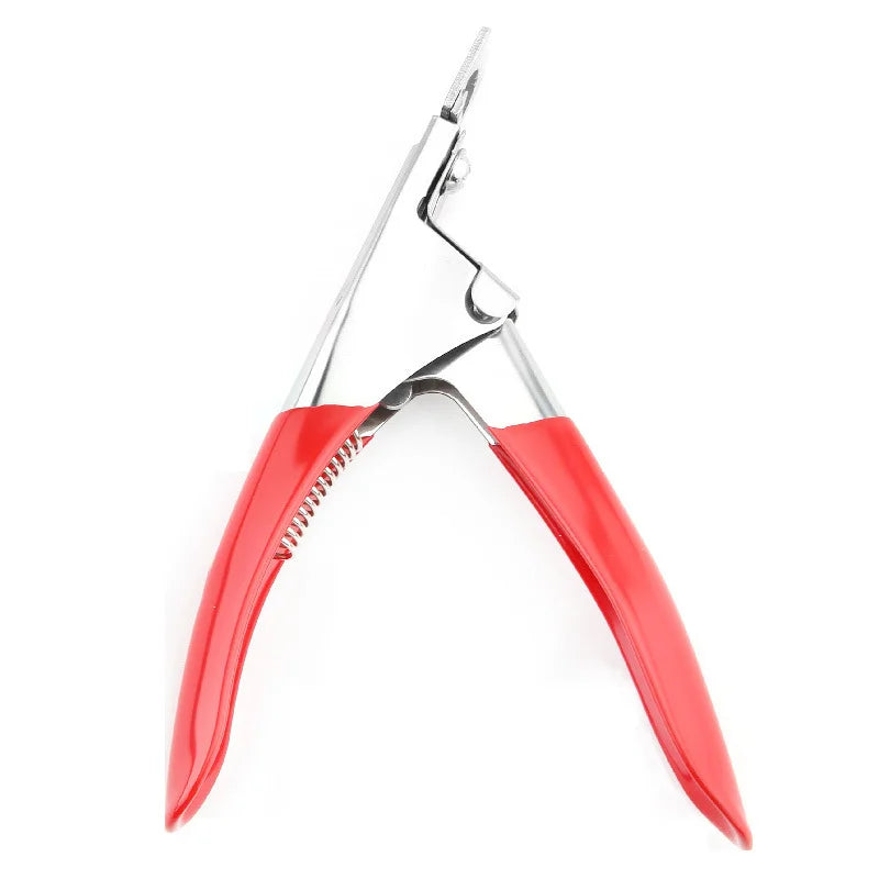 False Acrylic Tips Clipper Manicure Clamp Clippers Special Type U Word Cut False Manicure Tools Cut Clipper Nail Manicure Tools Qme 1pcs red