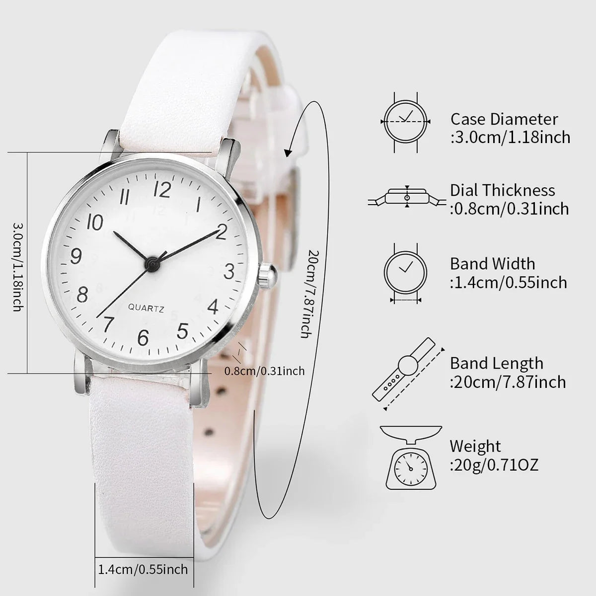 Leather Bracelet Watch with Arabic Dial for Women, Quartz Watches, Pearls, Boxed Butterfly Bracelet, Fashion, 2 Pieces Per Set Qme