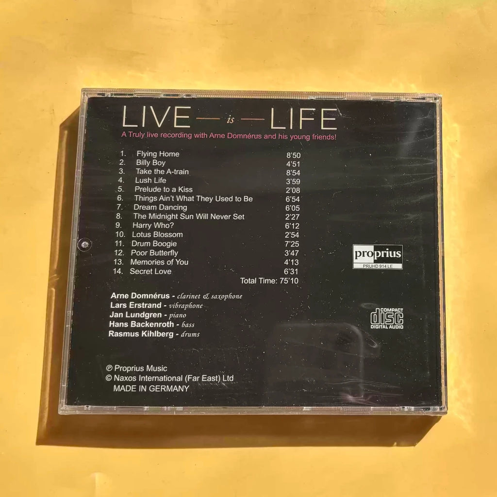 Audiophile Jazz Saxophone Live Album Live Is Life Ultra HD 32-Bit Remastered Edition Performed By Legendary Swedish Saxophonist Qme