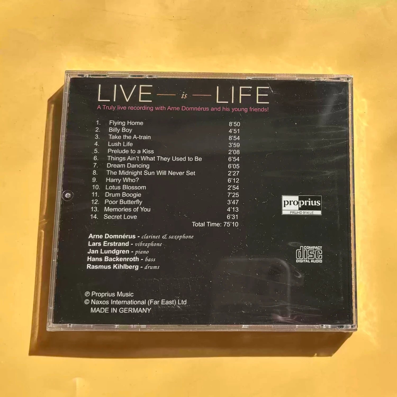Audiophile Jazz Saxophone Live Album Live Is Life Ultra HD 32-Bit Remastered Edition Performed By Legendary Swedish Saxophonist Qme