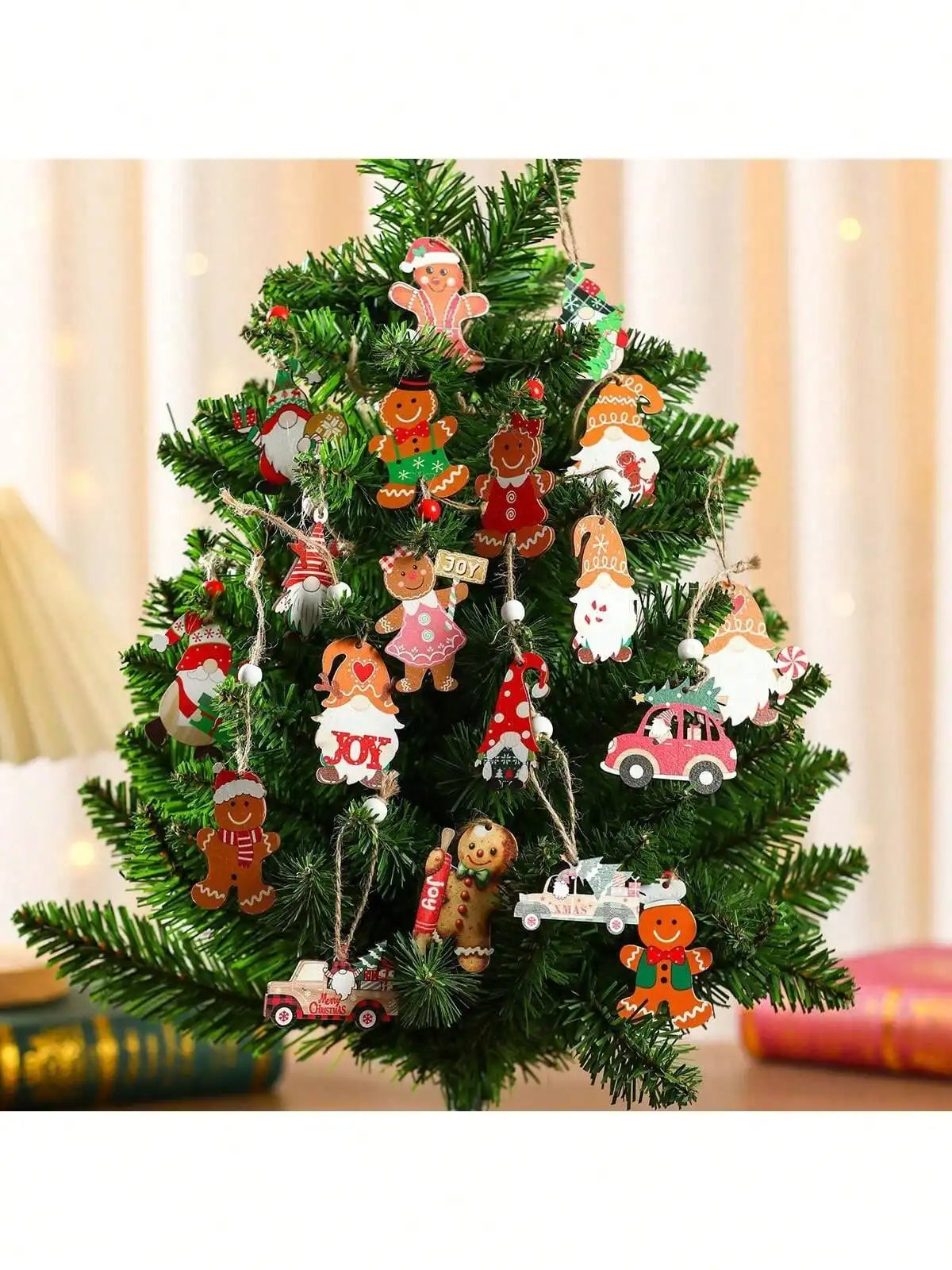 Faceless Old Man Christmas Wooden Pendant Box Tree Small Qme