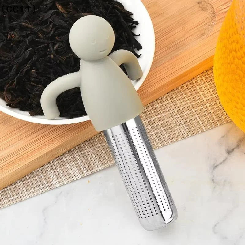 Stainless Steel Creative Human-shaped Tea Infuser Kitchen Home Use Qme