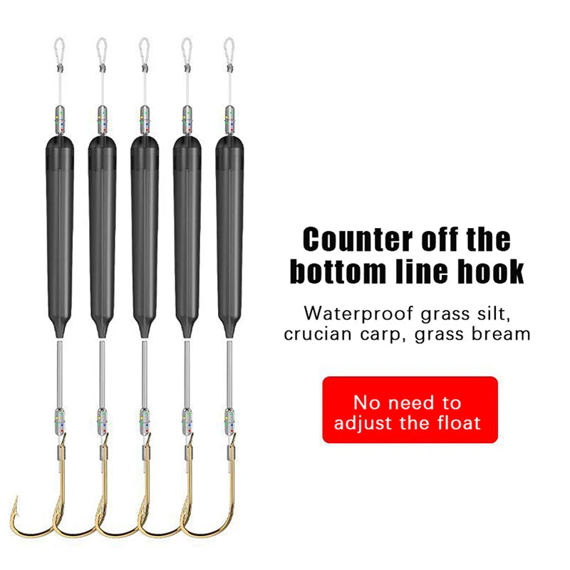 Carbon Steel Fishing Hook Double Bait Keeper Barbs Anti-separation Qme