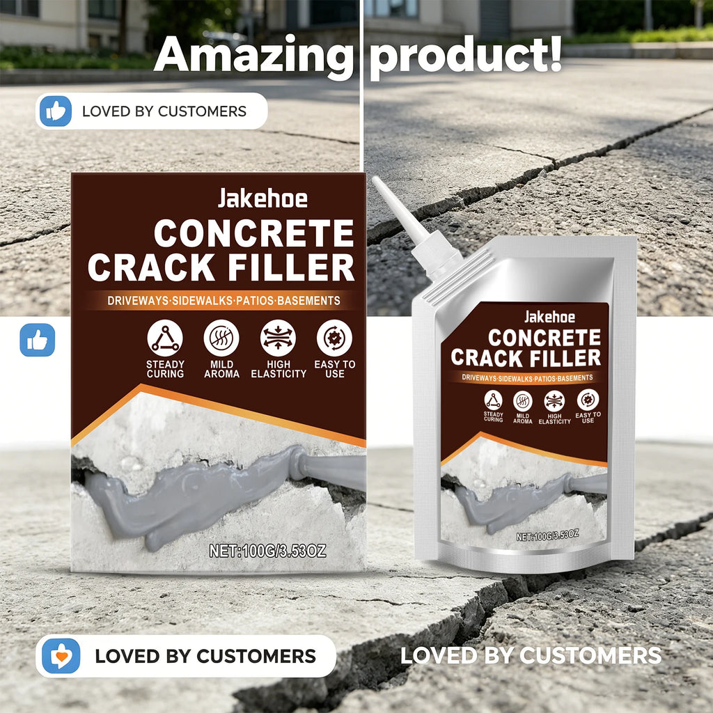 Self-Leveling Concrete Crack Sealant Quickly Repair Cracks and Fill Gaps Waterproof & Durable Easy-to-Use Concrete Crack Filler Qme