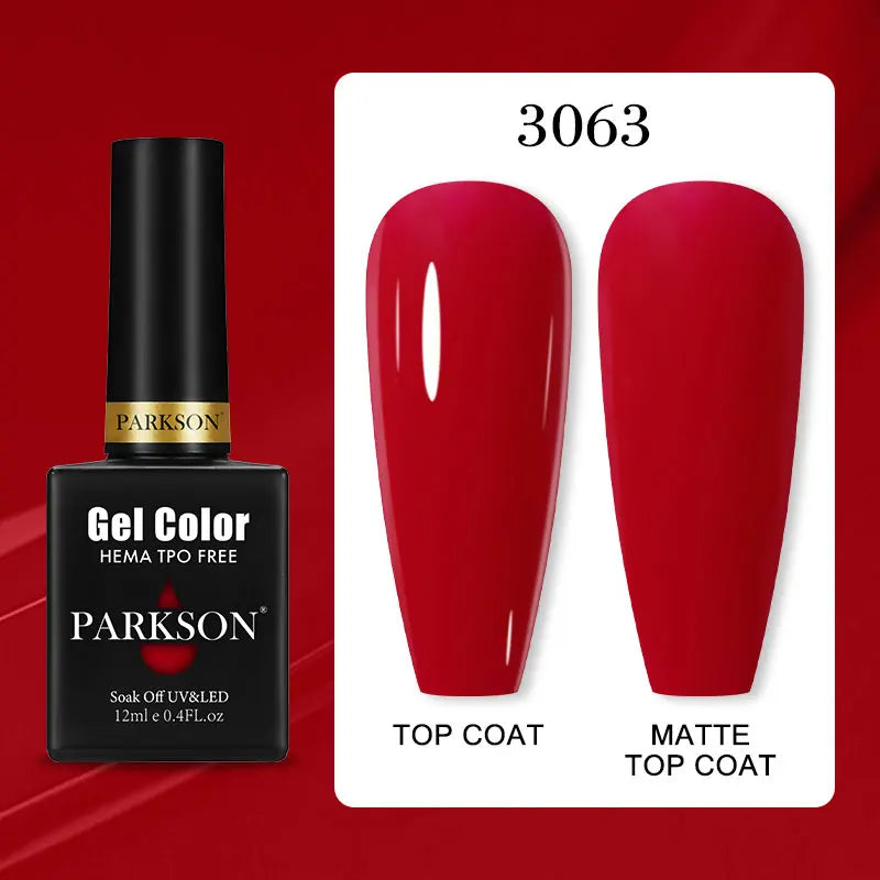 Parkson Colorful Nail Gel Polish Lacquer Soak Off UV LED Long Lasting Qme