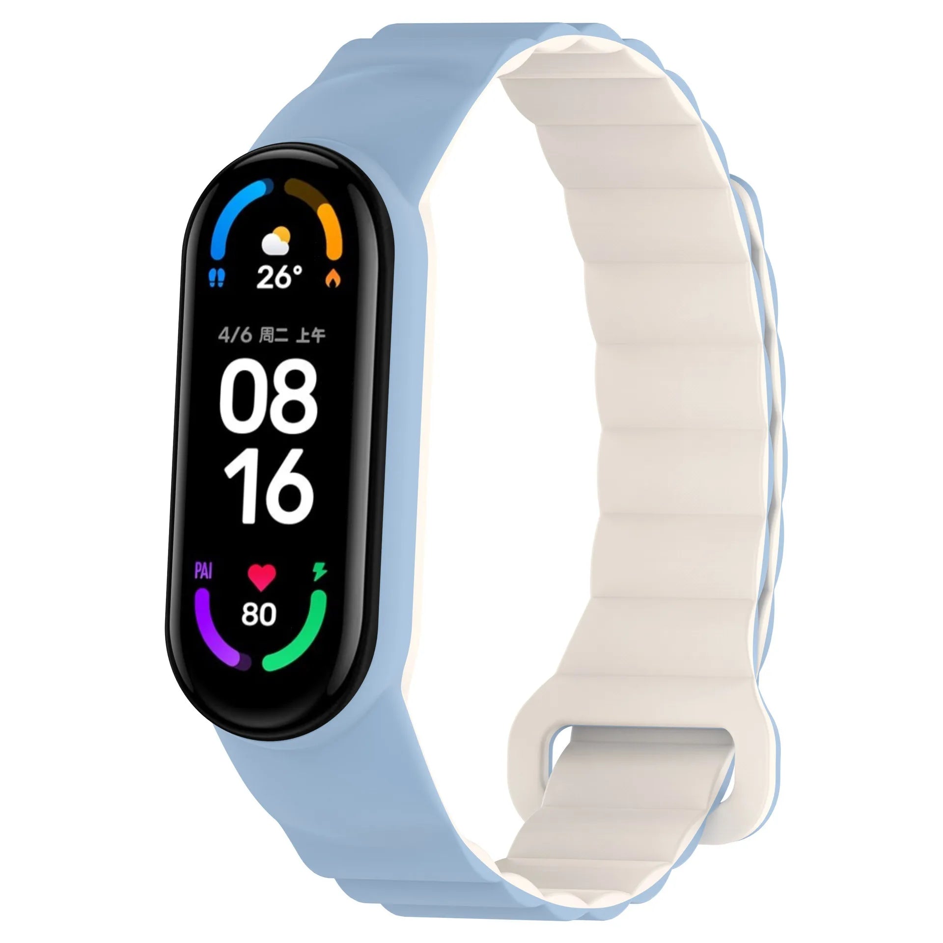 A Soft Breathable Double Section Gradient Nylon Loop Watchband for Redmi Watch 5/6 Xiaomi Watch 9/10 pro Daily Sport Accessory Qme MistBlue Rice 345657 frame