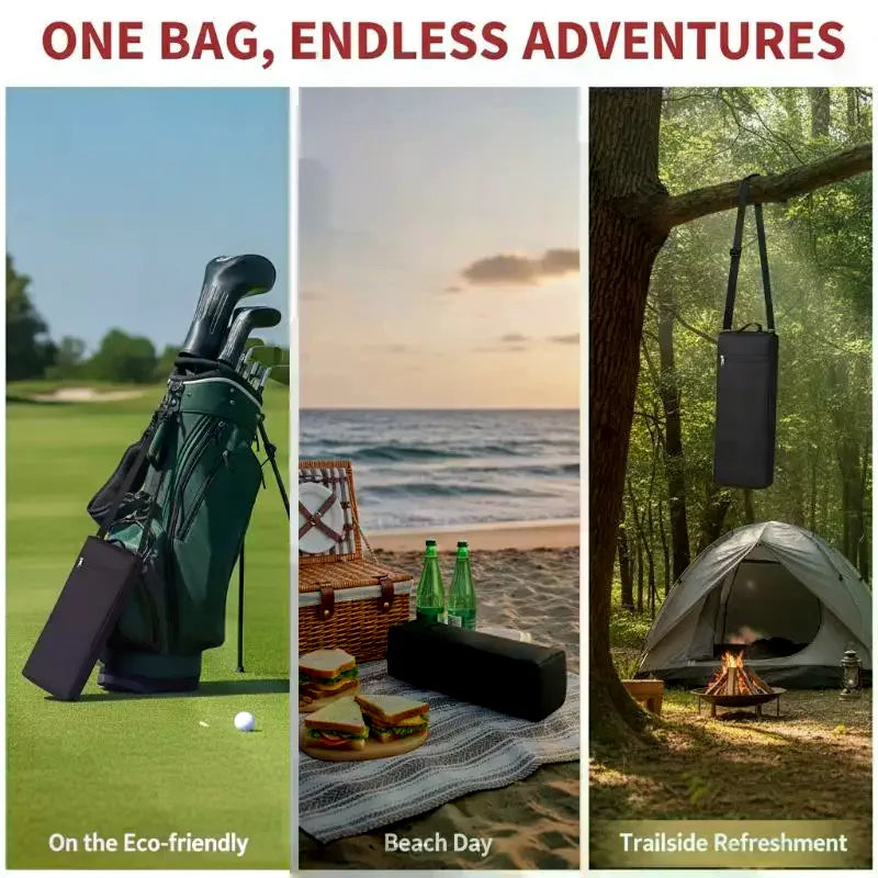 Portable Leakproof Design Golf Cooler Bag Shoulder Strap Reusable Beer Sleeve Durable Beverage Sleeve Beer Drinking Qme