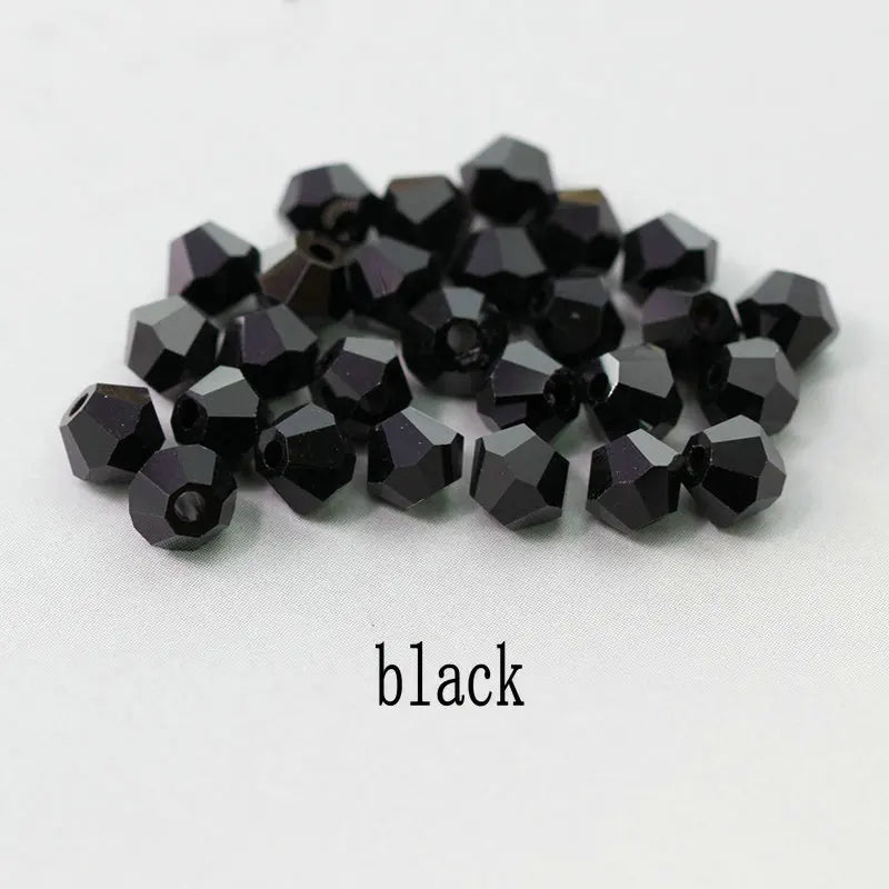 Shiny Crystal Beads Bicone Glass Loose Spacer Bracelet DIY Jewelry