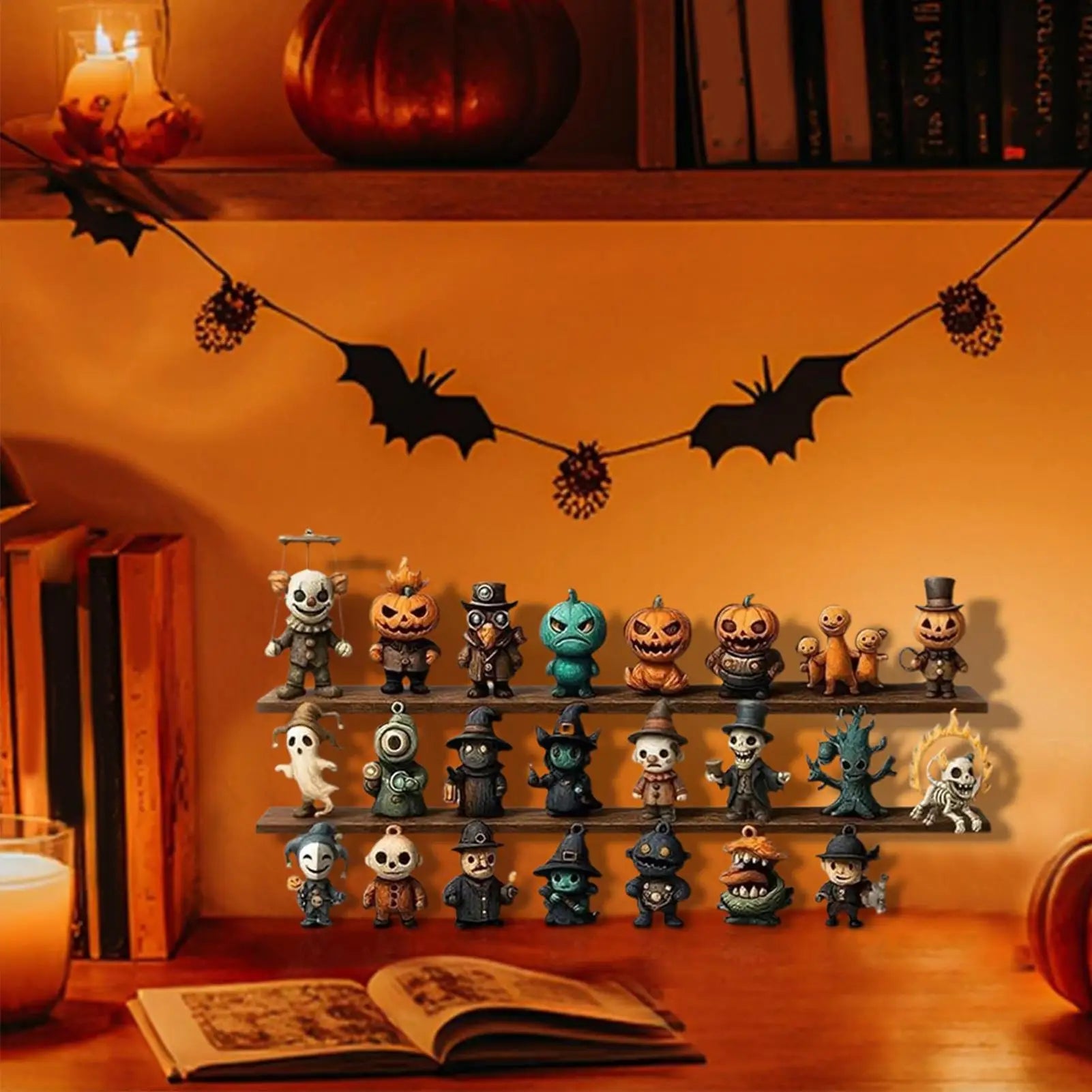 Halloweens Countdown Calendar Toys Advent 2d Acrylic Horror Qme