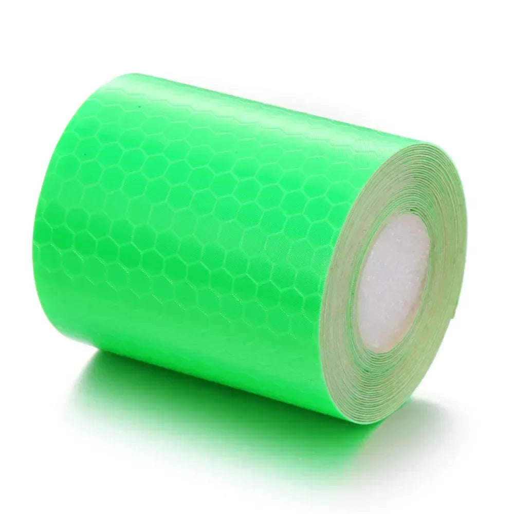 5 rolls Car Stickers, Reflective Tape, Reflective Film, Reflective Material Tape Sticker, Safety Warning Tape, 3m, 5cmx3m Qme green