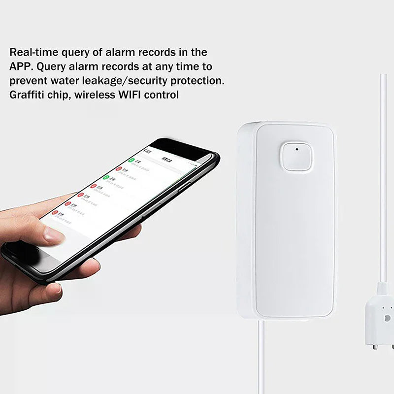 Wifi Water Leakage Sensor Leak Detector Flood Smart Life Home Safety Qme