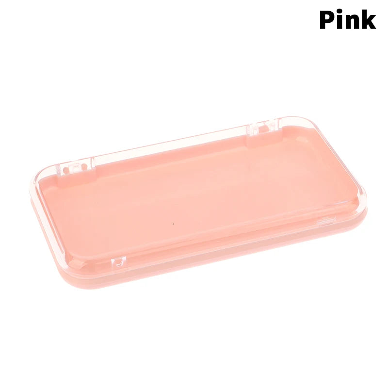 Plastic Clear Jewelry Box Press-on Nail Storage Case Rectangle False Qme Pink