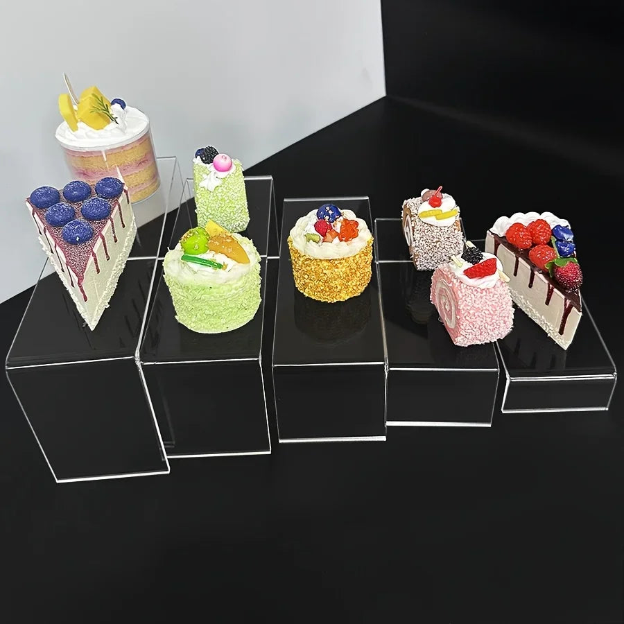 U-shaped transparent acrylic display stand - Multi-layer minimalist design, suitable for dolls, statues, jewelry, cosmetics Qme