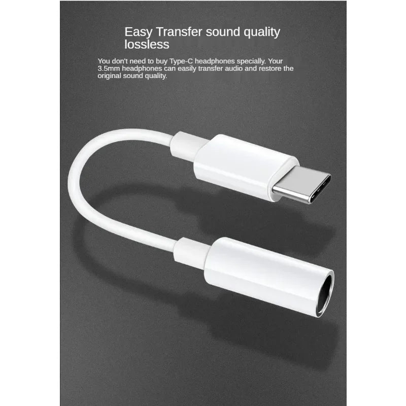 10pcs Type-C to 3.5mm adapter, LeTV to 3.5 phone headphone conversion, suitable for Android audio adapter cable Qme