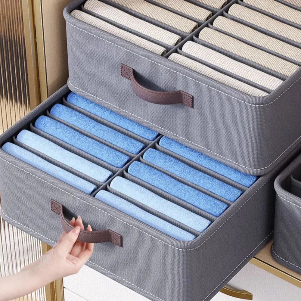 Household Foldable Clothes Storage Organizer Pants Shirt Storage Boxs Drawer Wardrobe Organizer Underwear Closet Space Saving Qme