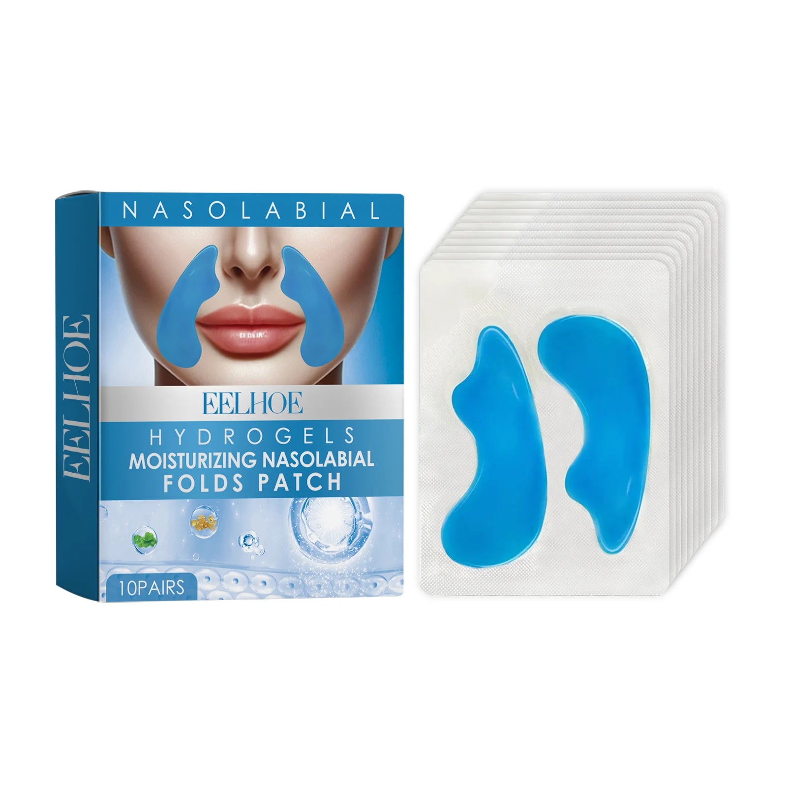 Moisturizing Nasolabial Folds Patch Lifting Firming Fade Fine Lines Facial Skin Moisturizing Hydrating Smile Lines Gel Patches Qme 1 Boxed