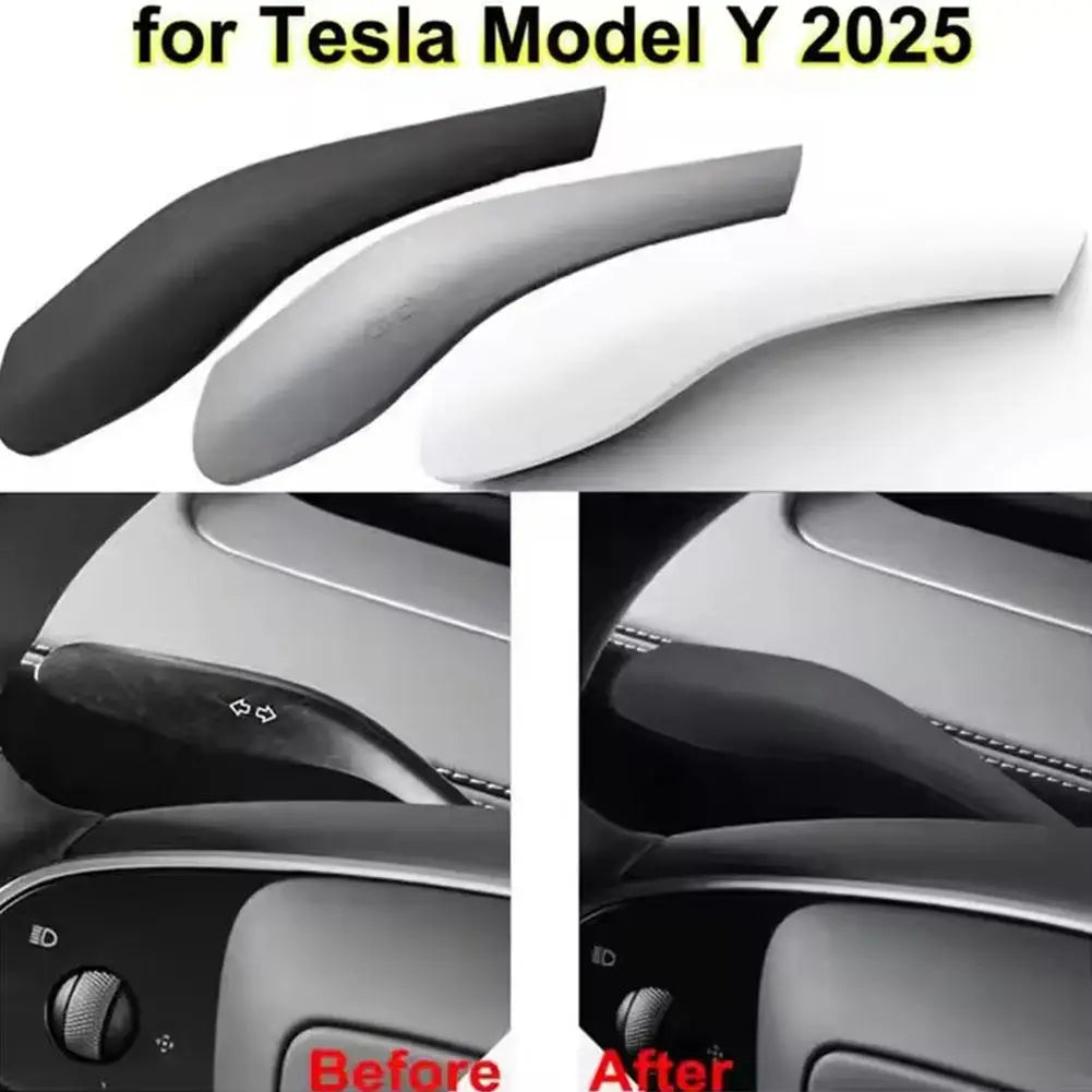 For Tesla Model Y 2025 Interior Decor Accessories Steering Wheel Gear Shifter Protector Cover Silicone Rod Protective Shell Qme