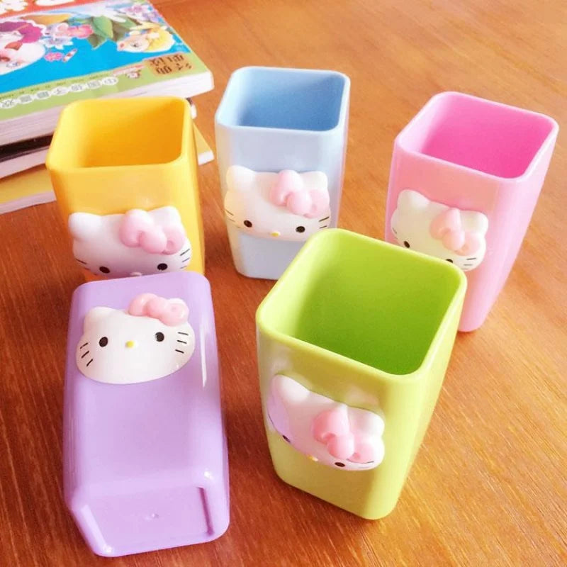Hello Kitty Cup Shock-resistant Creative Couple's Mouthwash Plastic Qme